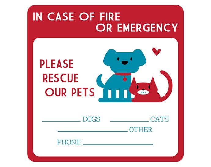 Pet rescue sticker