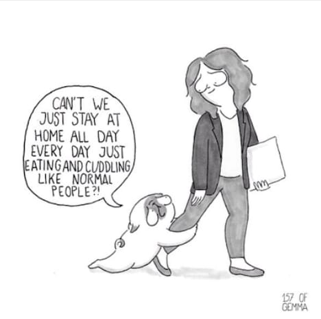 Leaving dog comics