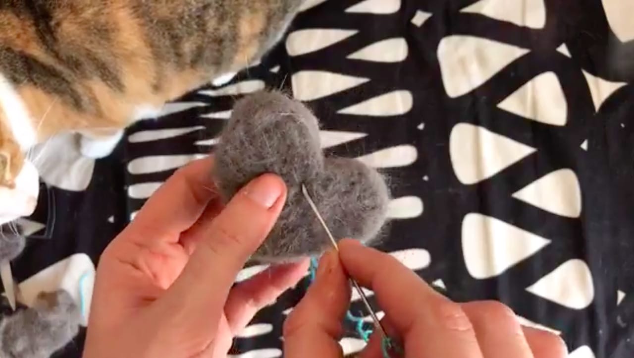 crafting with cat hair