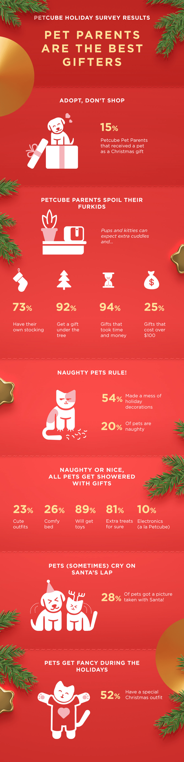 Petcube Pet parent holiday survey infographic