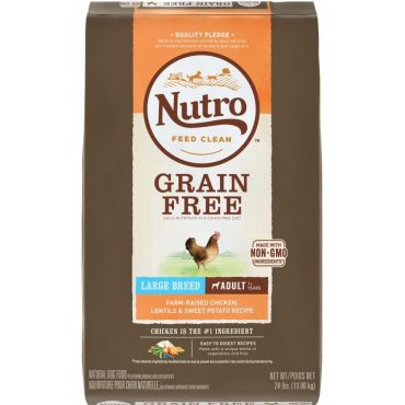 Nutro Grain-Free Large Breed Adult Chicken, Lentil and Sweet Potato Dry Dog Food