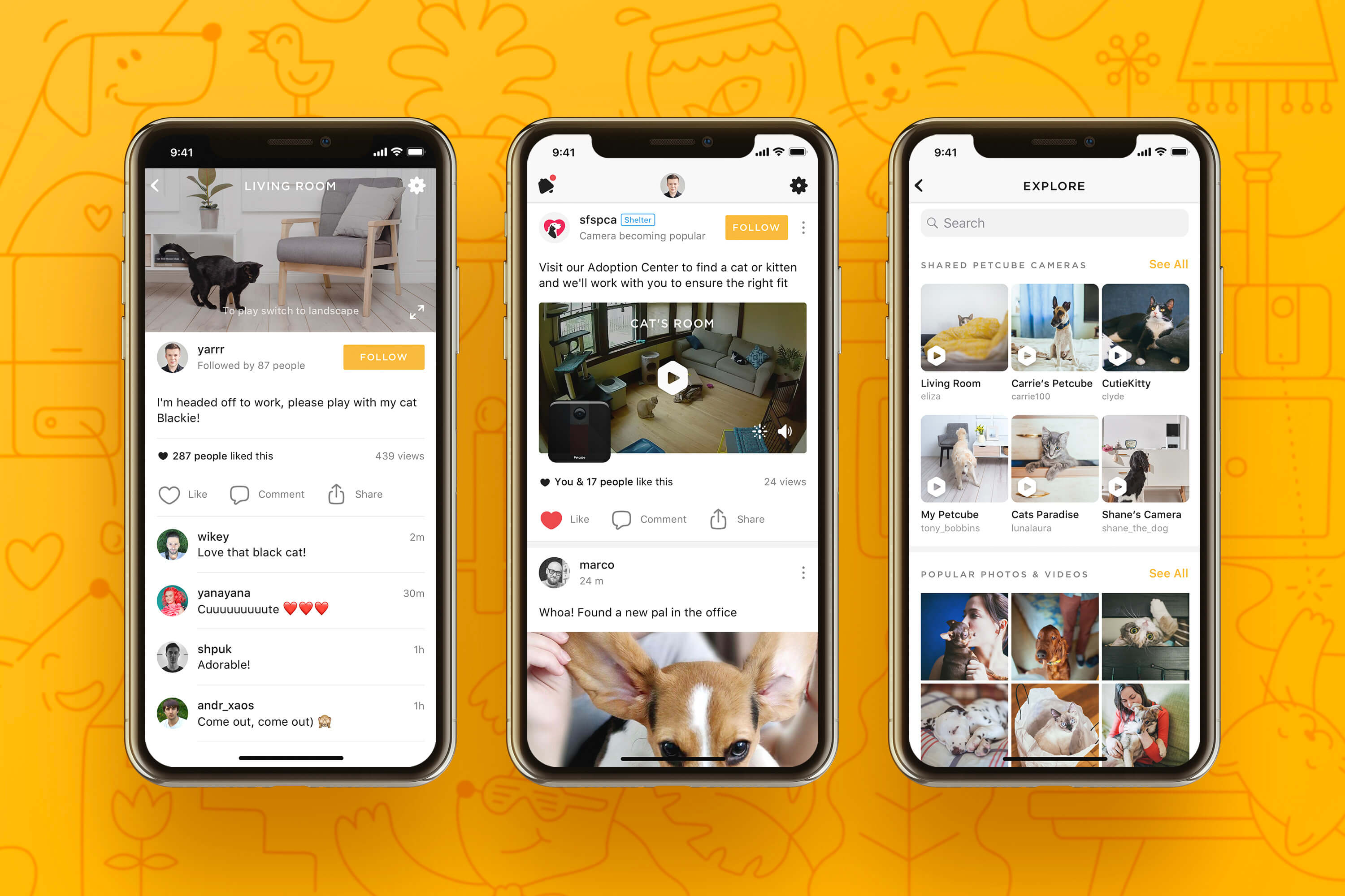 Petcube App 4.0 screenshots