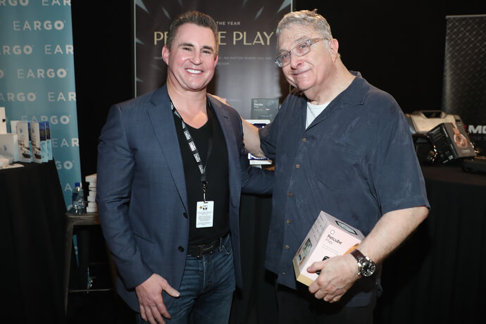 randy newman with petcube at grammys